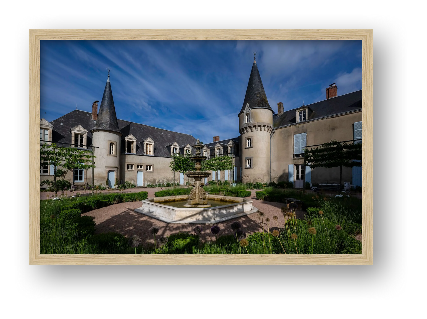 Chateau Courtyard — framed