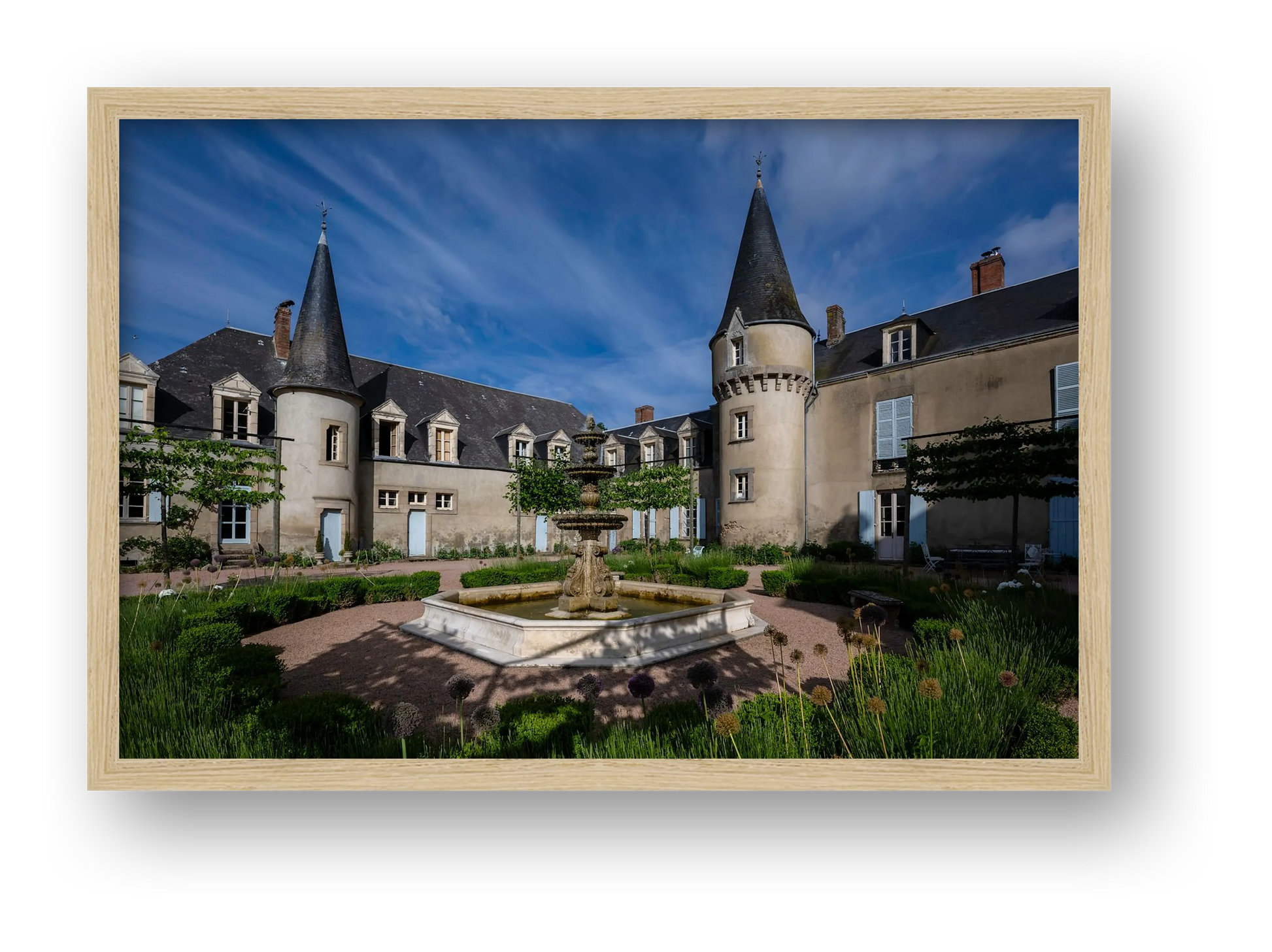 Chateau Courtyard — framed