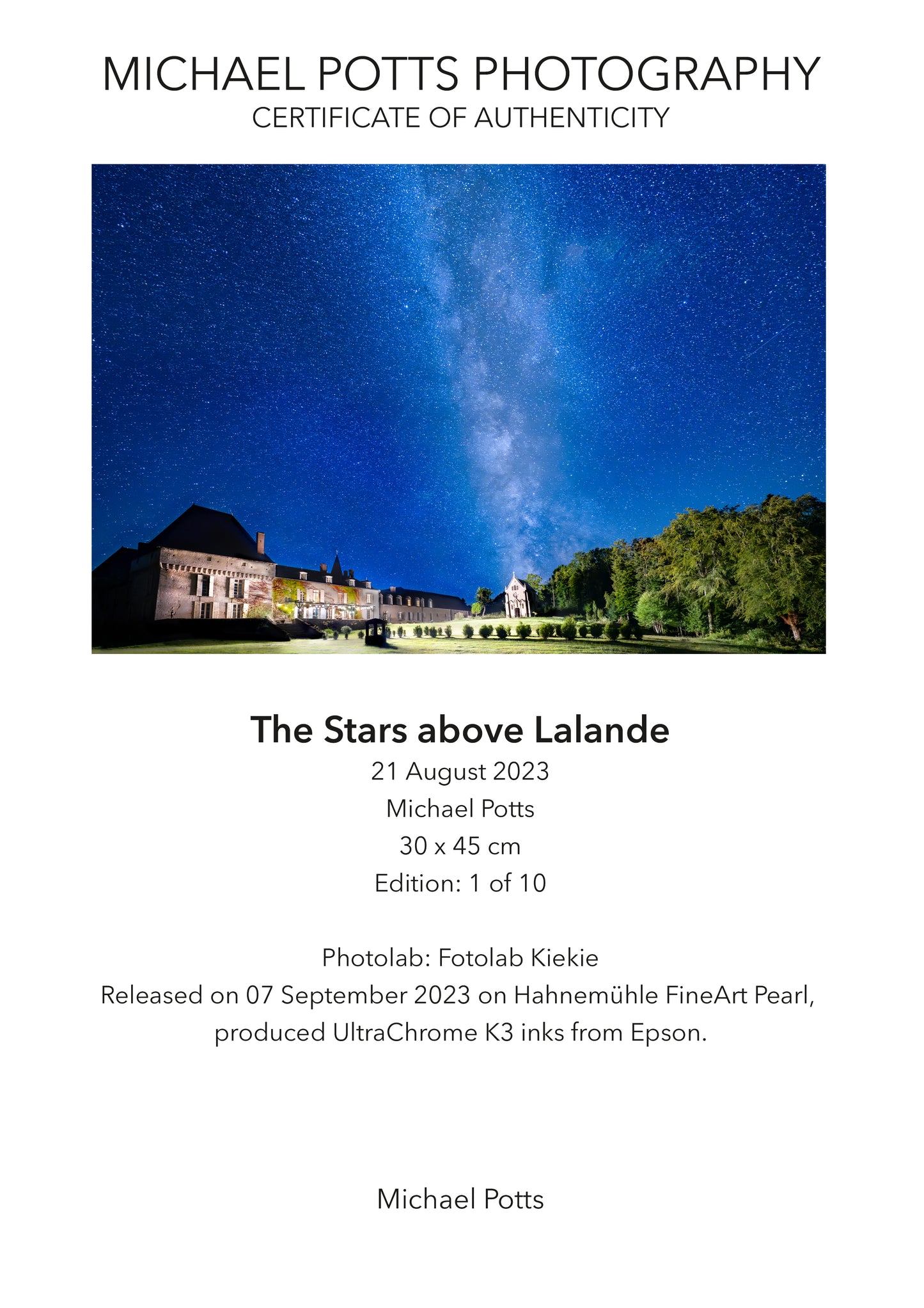 The Stars above Lalande