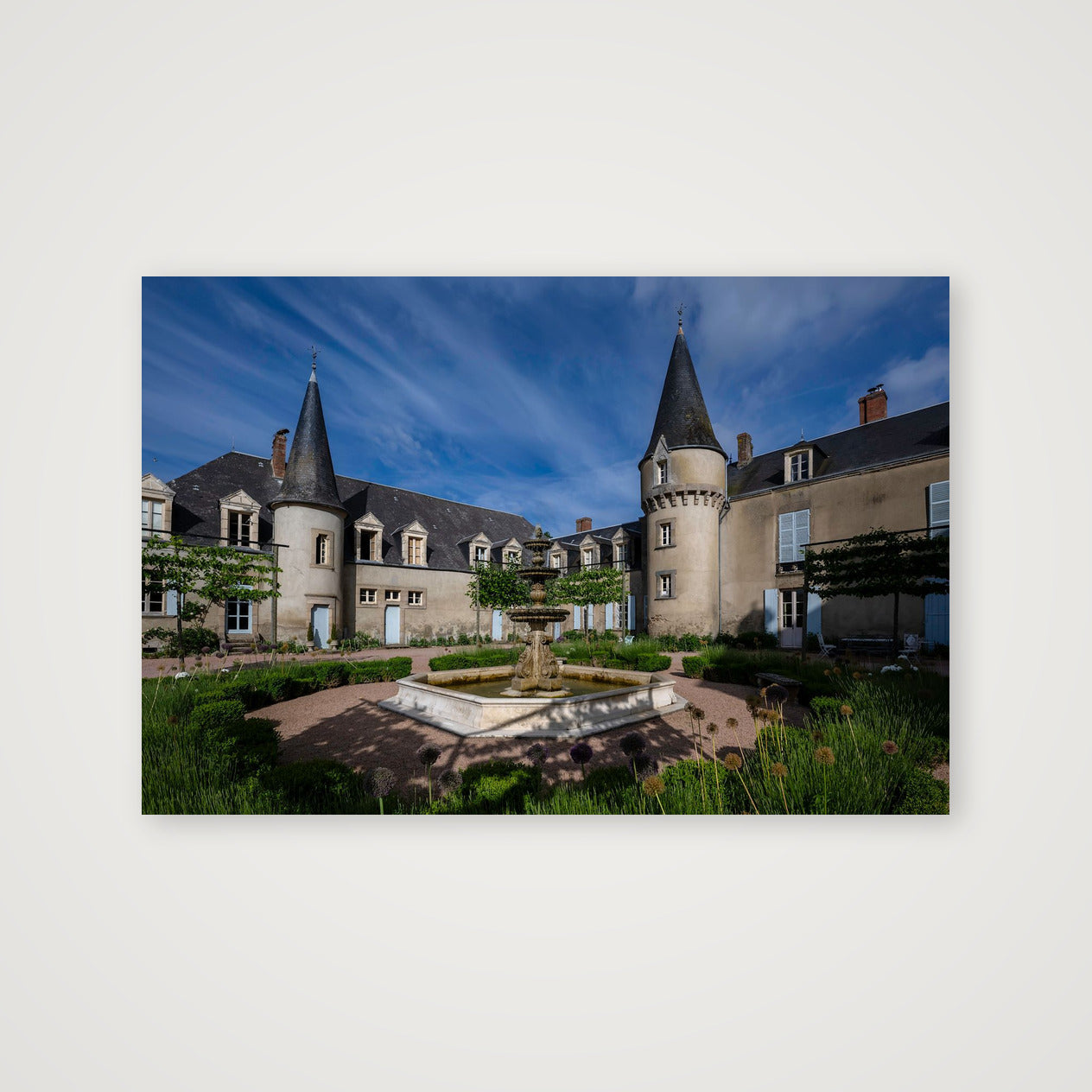 Chateau Courtyard — 60×40cm, 24×16" Print only