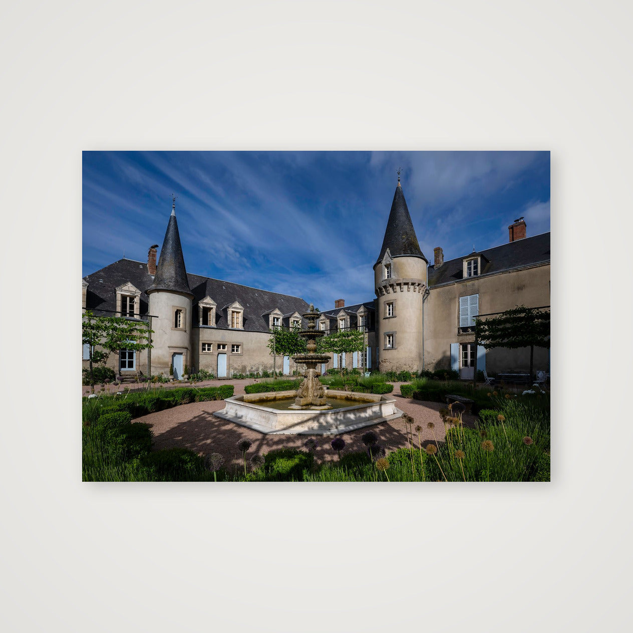 Chateau Courtyard — A4 (30×21cm, 12×8") Print only