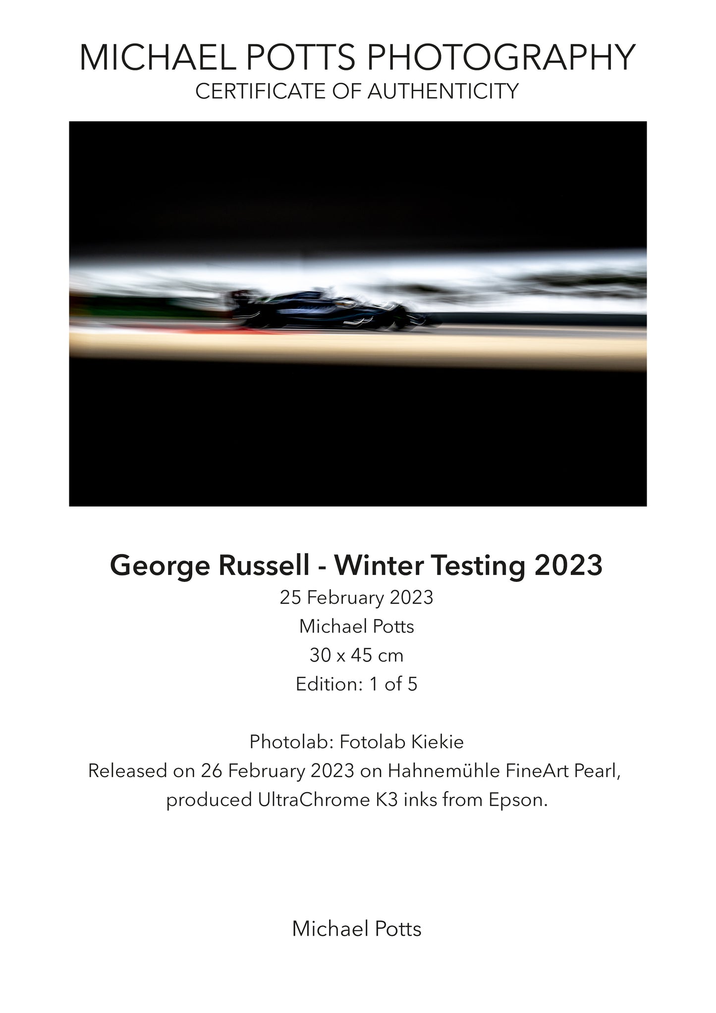 George Russell - Winter Testing